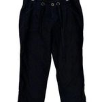 Maurice's Black Linen Blend Capris Sz 5/6 Photo 0