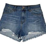 REWASH  Women’s Super High Rise Wedge Vintage Reunion Jean Shorts Size 5/27 Photo 0