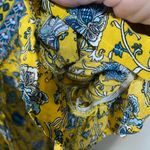 Umgee  hi‎ low hem dress, yellow paisley, ruffled sleeves, size small Photo 3