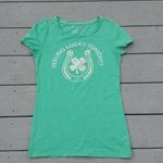 American Eagle Feeling Lucky Tonight Y2K Shirt Sleeve Graphic Tee Photo 0