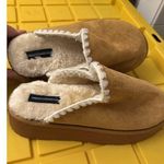 French Connection  Chunky Women's Slippers Slip On Platform Brown Size 9/10 Photo 0