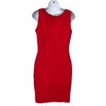 St. John  Red Textured Knit Sleeveless Bodycon Dress, Size 6 Photo 1