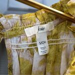 Joie NWT  Summer Porcelain Print Sleeveless Smocked Neck Satin Fern Top.‎ Small Photo 7