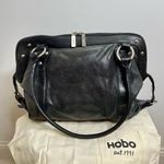 Hobo International Black Leather Satchel Dome Tote Buckle Purse Handle Bag Photo 4