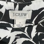 J.Crew Black & White Floral Sleeveless Top Size S Scalloped Hem Overlapped Back Black Photo 9
