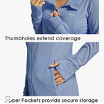 Women’s Willit 50+ Sun protection long sleeve hoodie Blue Size 3X Photo 2
