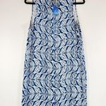 Lilly Pulitzer Dress Blue Mini Kelby Shift Mermaid Tail V Neck Tank Size 10 Photo 2