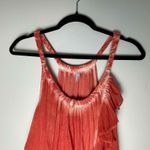 Free People Aphrodite Womens Orange Tie Dye Asymmetrical Boho Ruffle Dress XS Photo 3