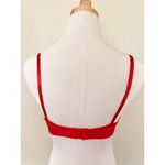 Red Lace Underwire Sheer Bra size Large Photo 2