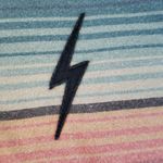 Aviator Nation  Striped Multicolor Trendy Edgy Bolt Full Zip Hoodie Size XS Photo 5