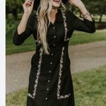 Roolee NWT  Black Embroidered Dress Photo 2