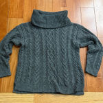 Ralph Lauren  Charcoal Cable Knit Turtleneck Sweater Size L Photo 0