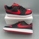 Nike Court Borough Low 2 GS Big Girl Color Black/University Red-White 5.5Y Photo 11