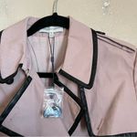 Rebecca Minkoff NEW  $398 Derek Pink Faux Leather Trim Jacket Coat Small Photo 3