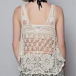 POL  V-Neck Crochet Top Babydoll Ruffle Sleeveless Photo 2