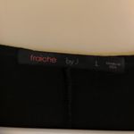 Fraiche by J Shift Lace Up Plunge V-Neck Bell Sleeve Dress Rayon Black Size L Photo 7