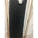 Crescent  Black Star Print Ruffle Strap Midi Dress Women's Size M Photo 5