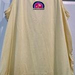 Life is Good Women’s yellow  active tank top - with palm trees - size Large Photo 1