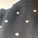 Maison Jules Black Short Sleeve Sweater Cream Popcorn Texture Sz Small Photo 4