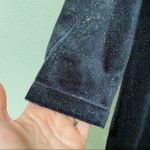 H&M  Blue Velvet Glittered Long Sleeve Mini Shift Party Dress Womens M Holiday Photo 1