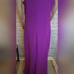 Badgley Mischka Belle  Amanda Orchid Cascading Ruffle Dress Size 10 Photo 13
