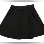 Faux Suede Skirt Basic Short Flared Casual Mini Skater Skirt (366) Black Size XL Photo 0