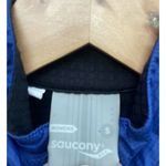 Saucony  Running Jacket Women's Full Zip Long Sleeve Hooded Size Small Blue/Black Photo 2