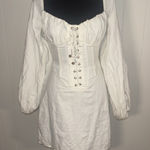 Sabo Skirt  luxe corset vida dress Linen‎ Cotton Xs  White Photo 0