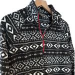 Eddie Bauer Women’s black white Aztec fleece sweatshirt Photo 2