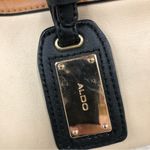 ALDO satchel bag with gold tone accents three toned color purse cream tan black Photo 1