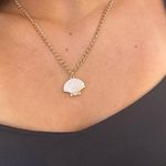 Gold Seashell Pendant Necklace Photo 1