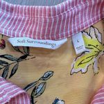 Soft Surroundings Eden Island Mixed Media top Tunic Linen large Photo 5