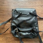 Harley Davidson Vtg Black Leather Logo Backpack Photo 7