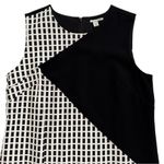 Halogen Dress Black White Checked Crew Neck Sleeveless Business Casual Small NEW Photo 7