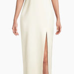 Likely  Taliah Feather-Embellished Cut-Out Midi-Dress Formal Bridal White Ivory Photo 0