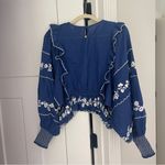 Farm Rio  Blue Long Sleeve Blouse Photo 6
