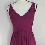 B2 Jasmine Lace Chiffon Fuchsia Midi Dress Size 6 Photo 1