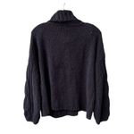 Seven7  size M cable kit black turtleneck sweater. Photo 1