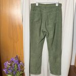 Reformation  Cynthia High Rise Button Fly Straight Corduroy Pants in Moss Size 28 Photo 4