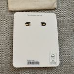 J.Crew  NWT Gold Ridged‎ Hoop Earrings Photo 2