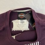 Harley Davidson Knit Long Sleeve Shirt Purple Size Small Palm Beach Embroidered‎ Photo 7