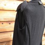 St. John  Caviar Black Knit Wool Blend Belted Coat Photo 6