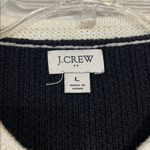 J.Crew  WOMENS SHORT SLEEVE LADY CARDIGAN SWEATER BLACK WHITE LARGE CA470 Photo 3