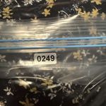 Free People  Dessa Bodysuit Sz Small Black Ditsy Floral Puff Sleeve Mesh Tie Back Photo 14