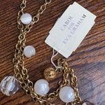 Carol for Eva Graham Clear Faceted & White Cat Eye Beads with Gold Charms Photo 3