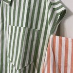 POL  Striped Green & Pink Button Down Shirt (Size Small) Photo 3