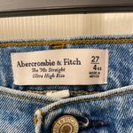 Abercrombie & Fitch Light Blue High Rise Straight Leg Jeans Photo 2