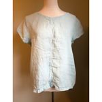 C&C California Linen Button Back Top Shirt Blue M classic boho cottagecore Y2K Photo 1