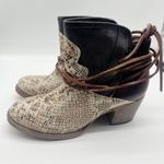 FREEBIRD by Steven Freebird Casey Snake Print Leather Lace Women's Boots Size US 9 Photo 5