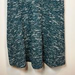 Talbots Marled Knit Faux Leather Trim Short Sleeve A-Line Dress Zip Office Sz 4 Photo 9